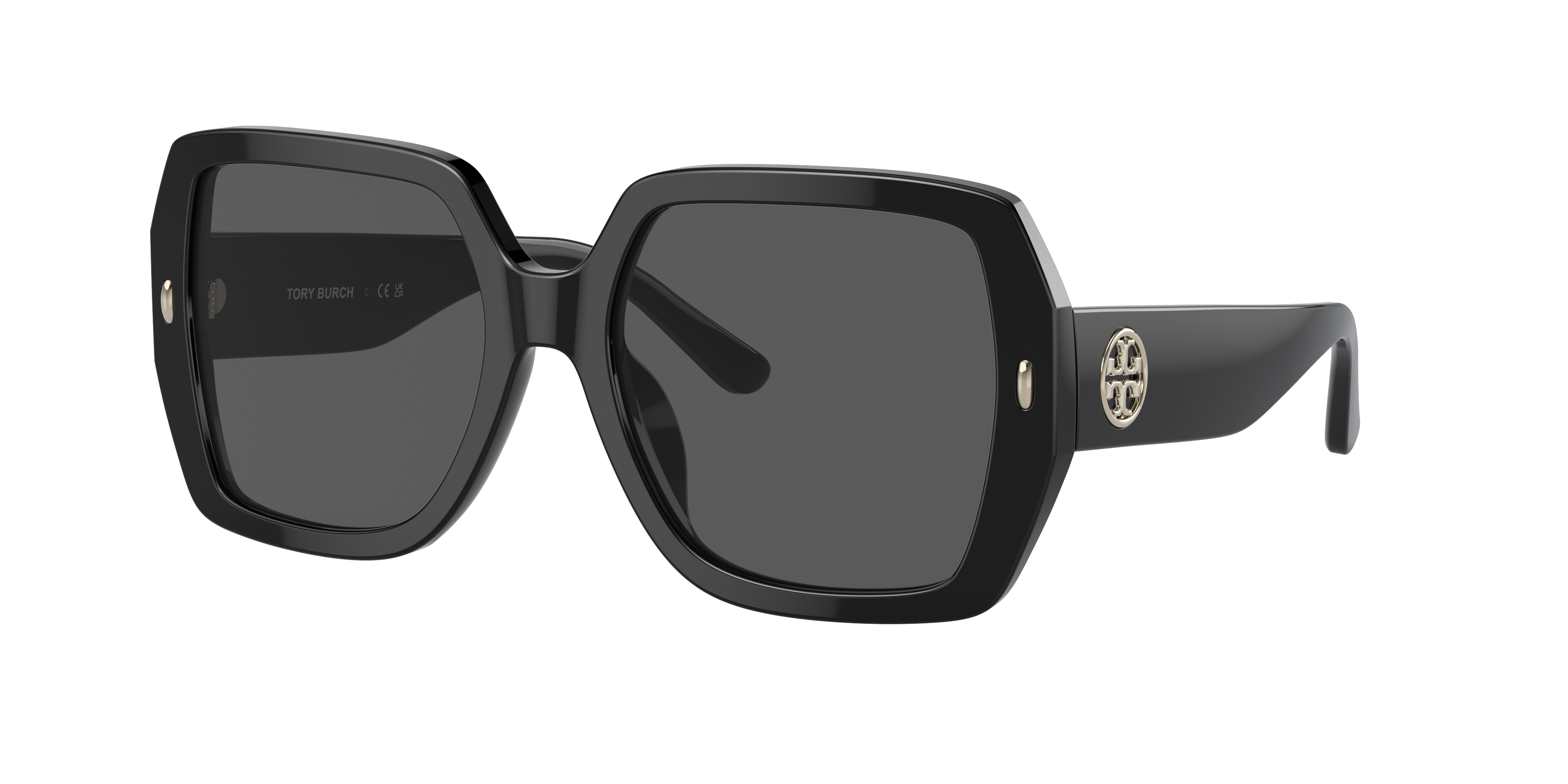 Tory Burch Square Frame Sunglasses In Solid Grey