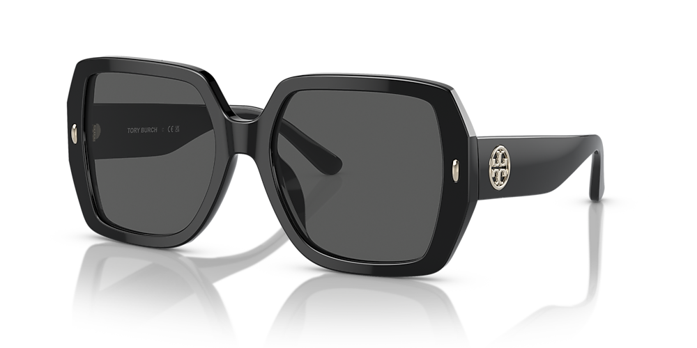 Tory Burch TY7191U 54 Solid Grey u0026 Black Sunglasses | Sunglass Hut USA
