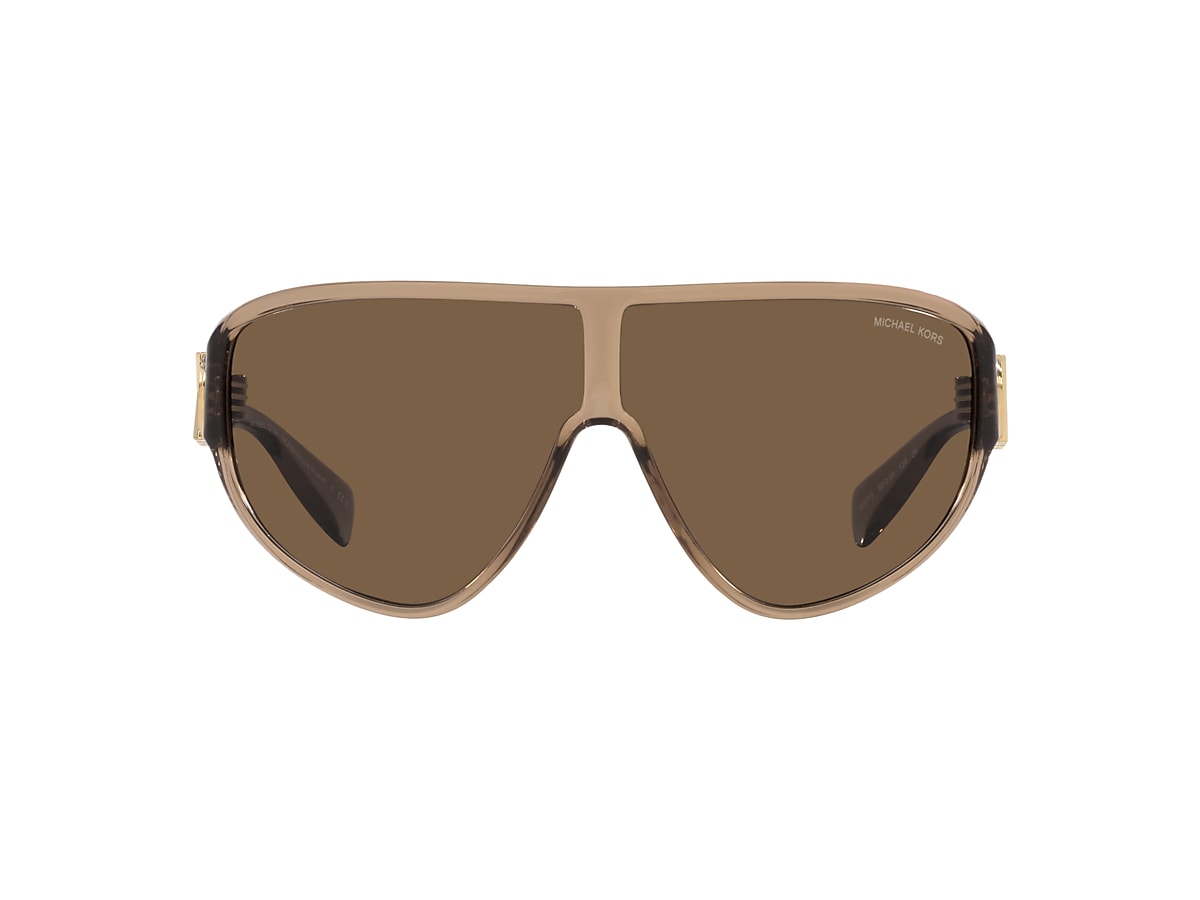 MICHAEL KORS MK2194 Empire Shield Brown Transparent - Woman Sunglasses,  Dark Brown Lens