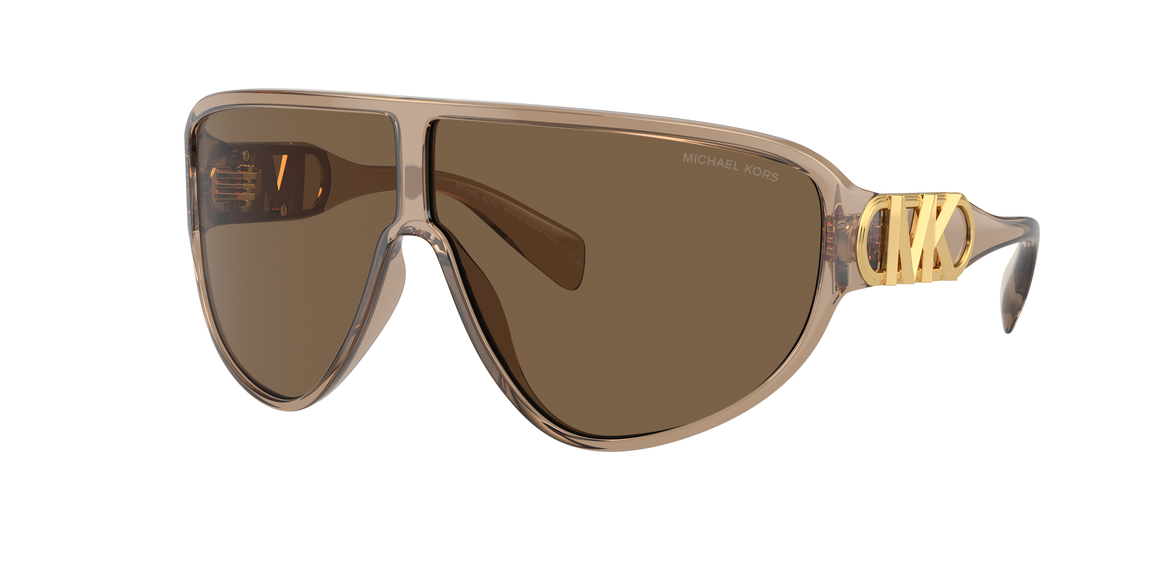 Michael Kors Woman Sunglass Mk2194 Empire Shield In Dark Brown