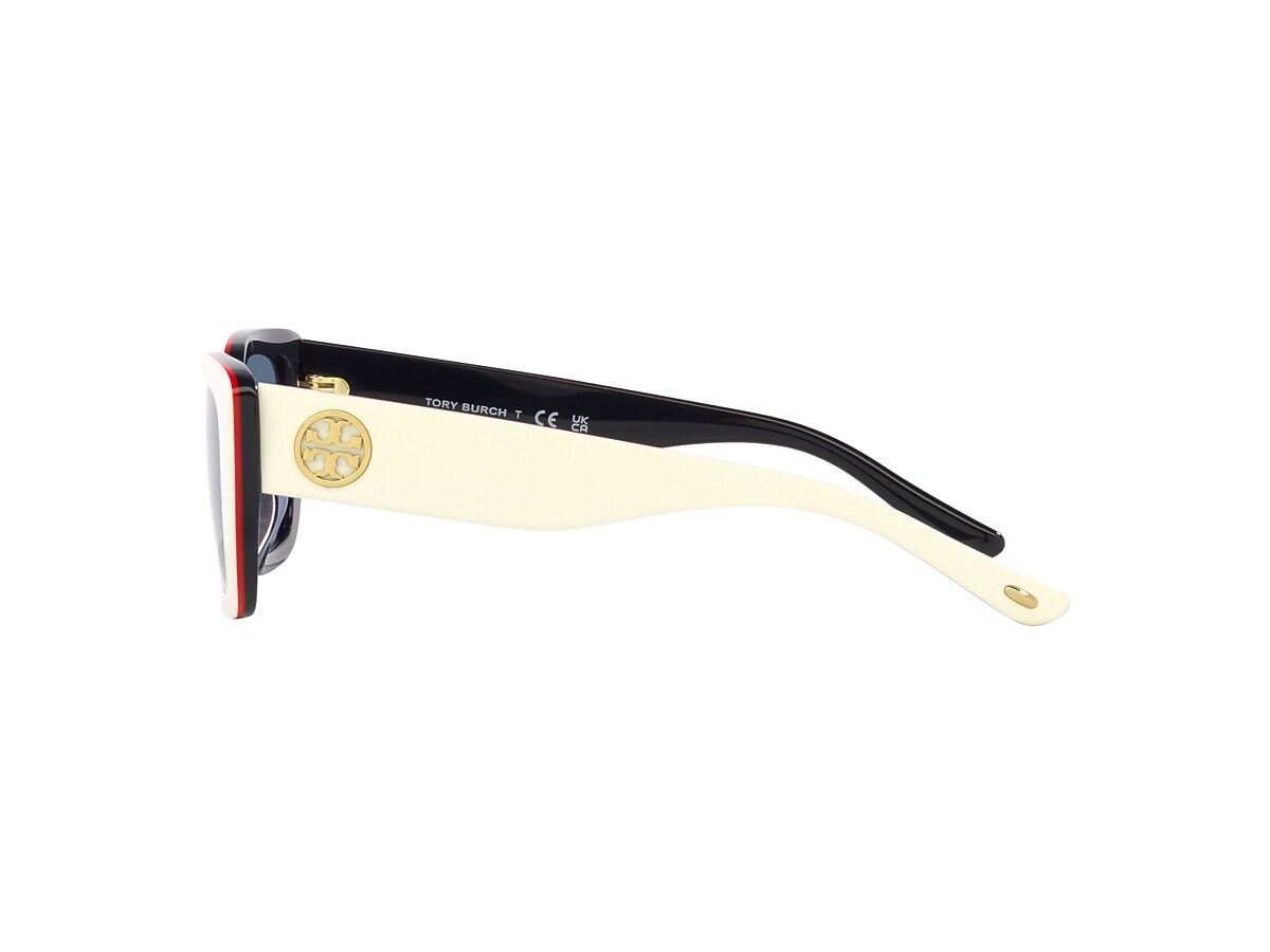 Tory Burch TY7190U 51 Dark Blue & Ivory Red Blue Trilayer 