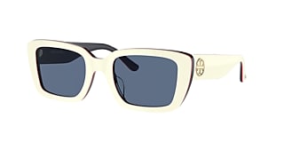 Tory Burch TY7190U 51 Dark Blue & Ivory Red Blue Trilayer 