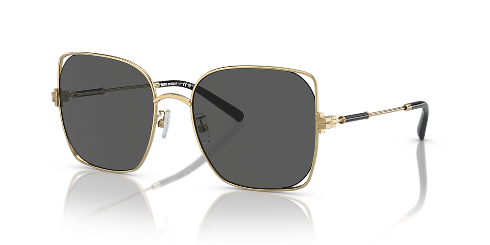 Tory Burch TY6097 55 Dark Grey & Gold Sunglasses | Sunglass Hut USA