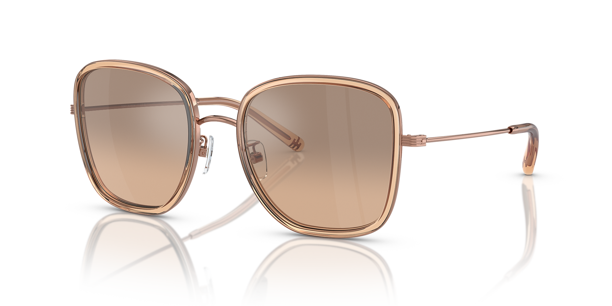 Tory Burch TY6101 53 Brown Mirror & Transparent Blush Sunglasses Sunglass Hut USA