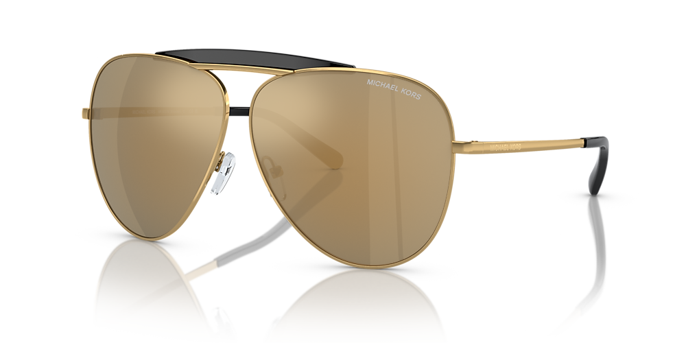 Michael Kors MK9037M Bleecker 61 Gold Mirror & Gold Sunglasses | Sunglass  Hut USA