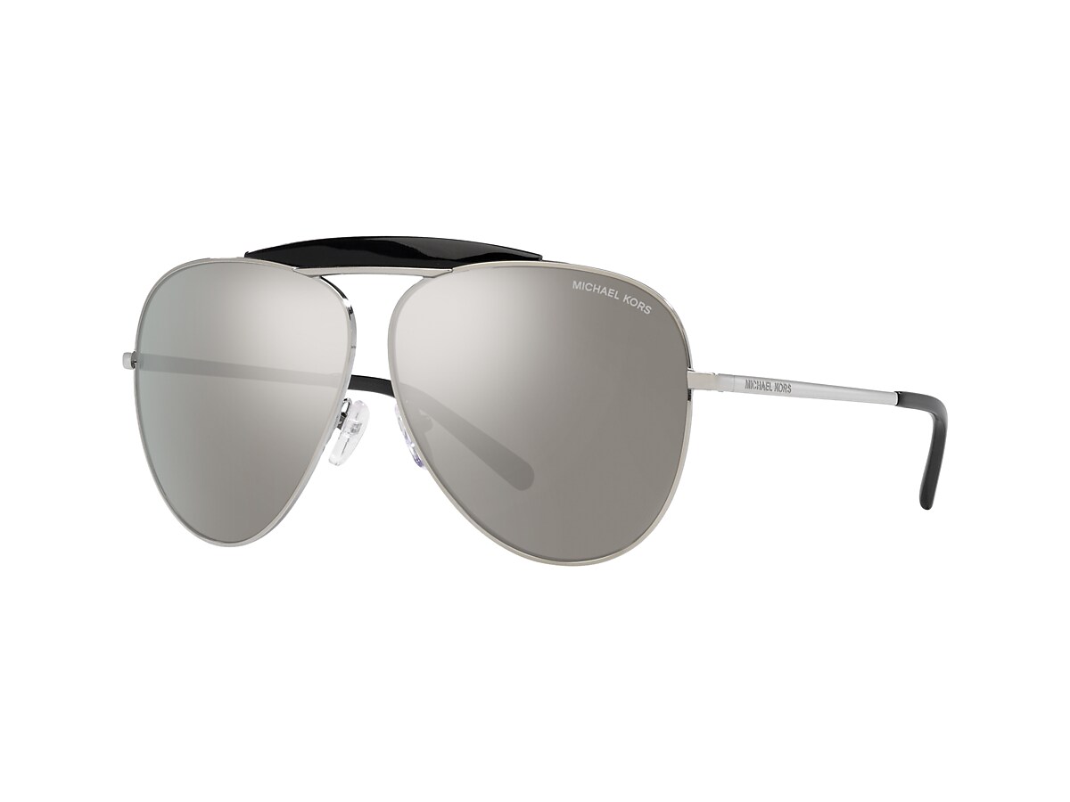 MICHAEL KORS MK9037M Bleecker Silver Woman Sunglasses Silver Mirror Lens