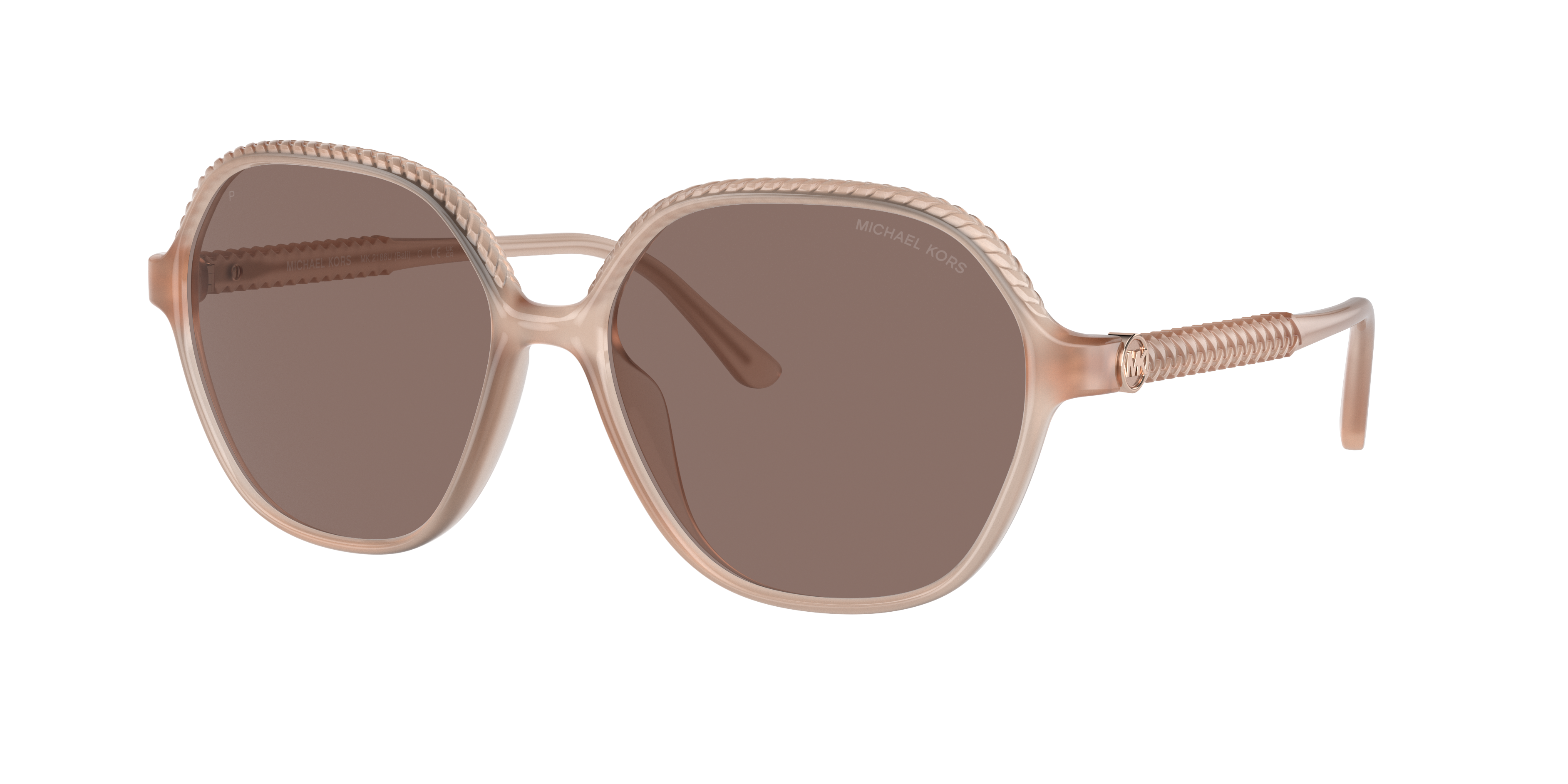 Shop Michael Kors Woman Sunglasses Mk2186u Bali In Brown Solid Polarized