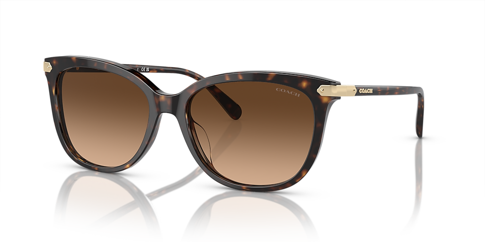 Coach HC8378U CL926 57 Brown Gradient & Dark Tortoise Sunglasses