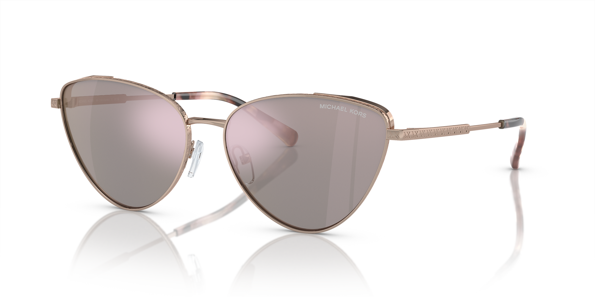 Michael Kors MK1140 Cortez 59 Rose Gold Mirror & Rose Gold Sunglasses ...