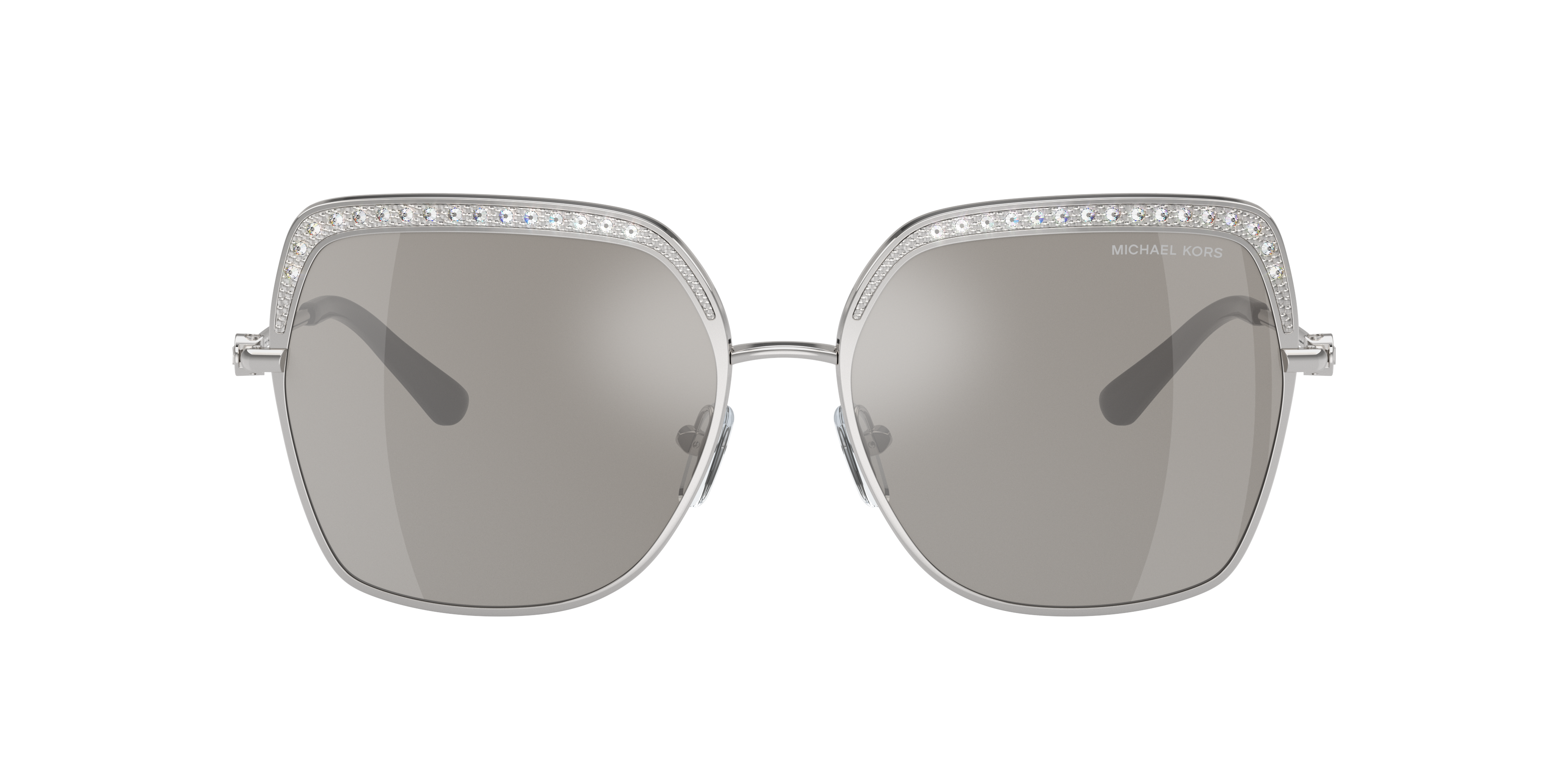 Shop Michael Kors Woman Sunglasses Mk1141 Greenpoint In Silver Mirror