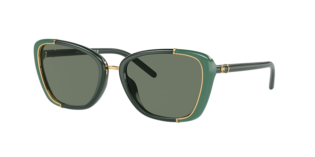 Tory Burch TY9074U 54 Dark Green & Green Sunglasses | Sunglass Hut USA