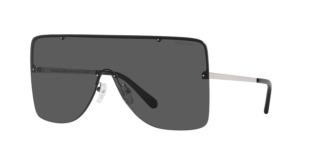 Michael Kors MK9046 Avenue 01 Dark Grey Solid & Silver Sunglasses ...