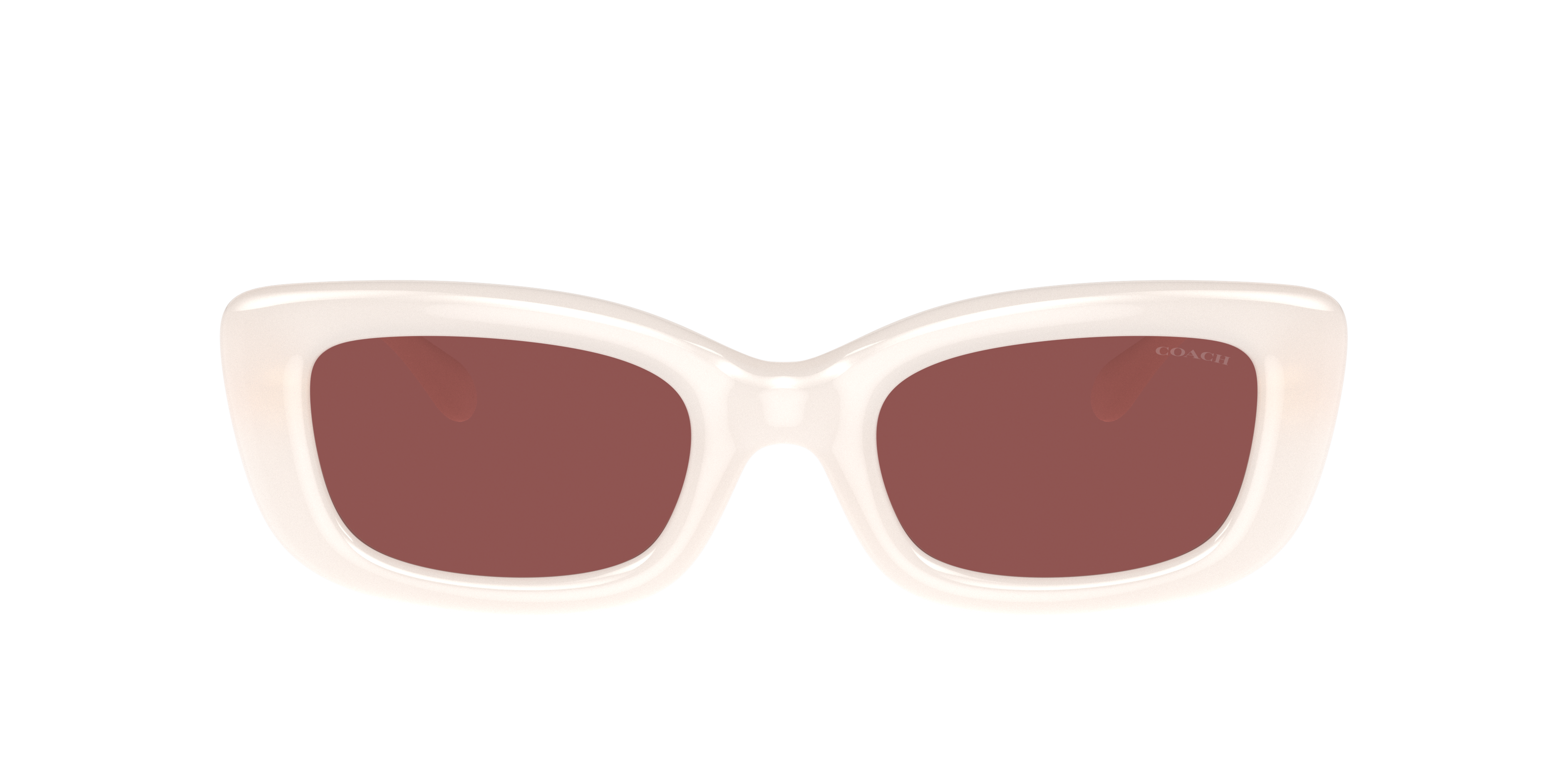 Coach Pomace Red Rectangular Ladies Sunglasses Hc8390u 580575 51 In White