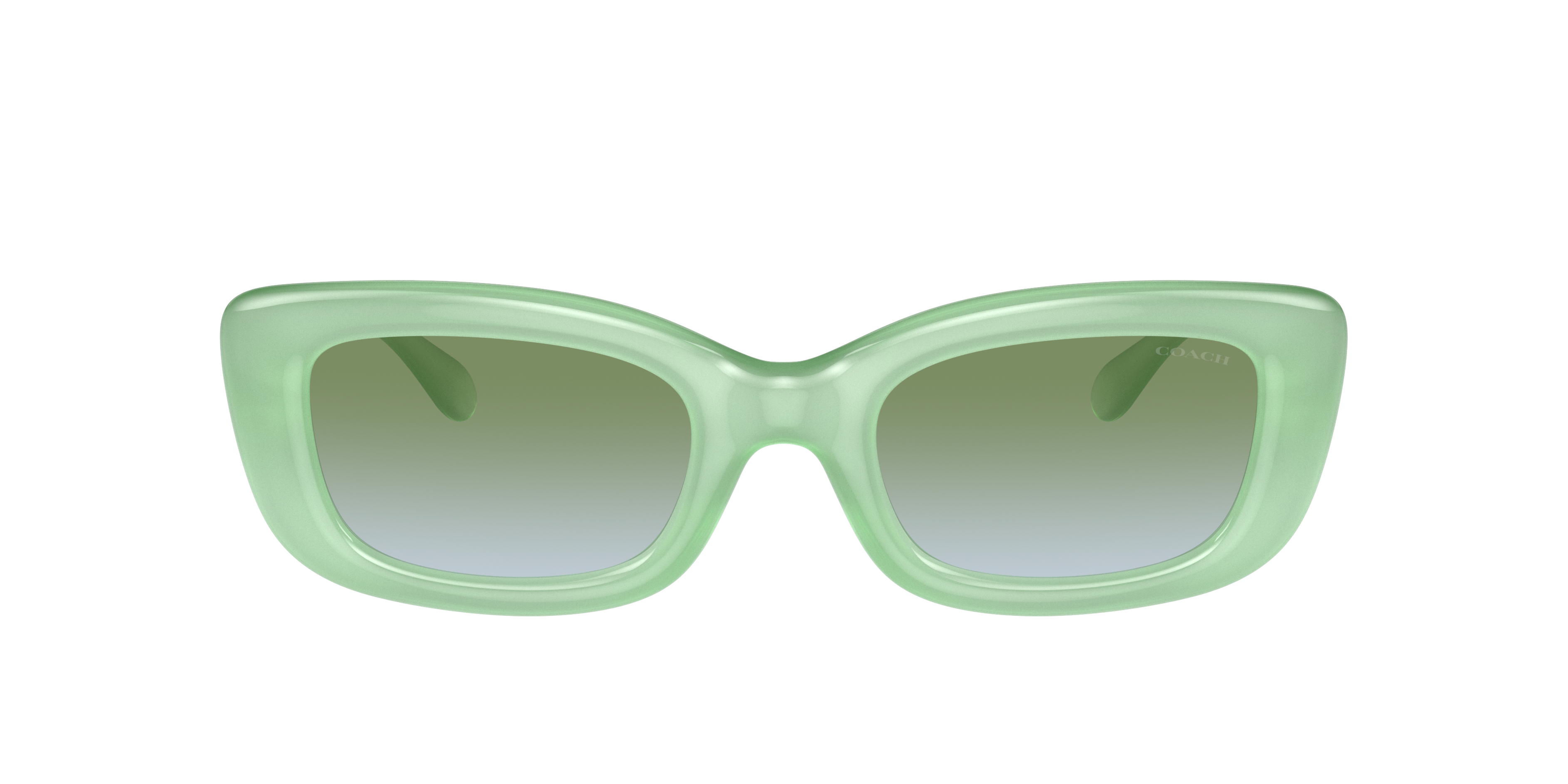 Shop Coach Woman Sunglasses Hc8390u Cr610 In Green Blue Gradient