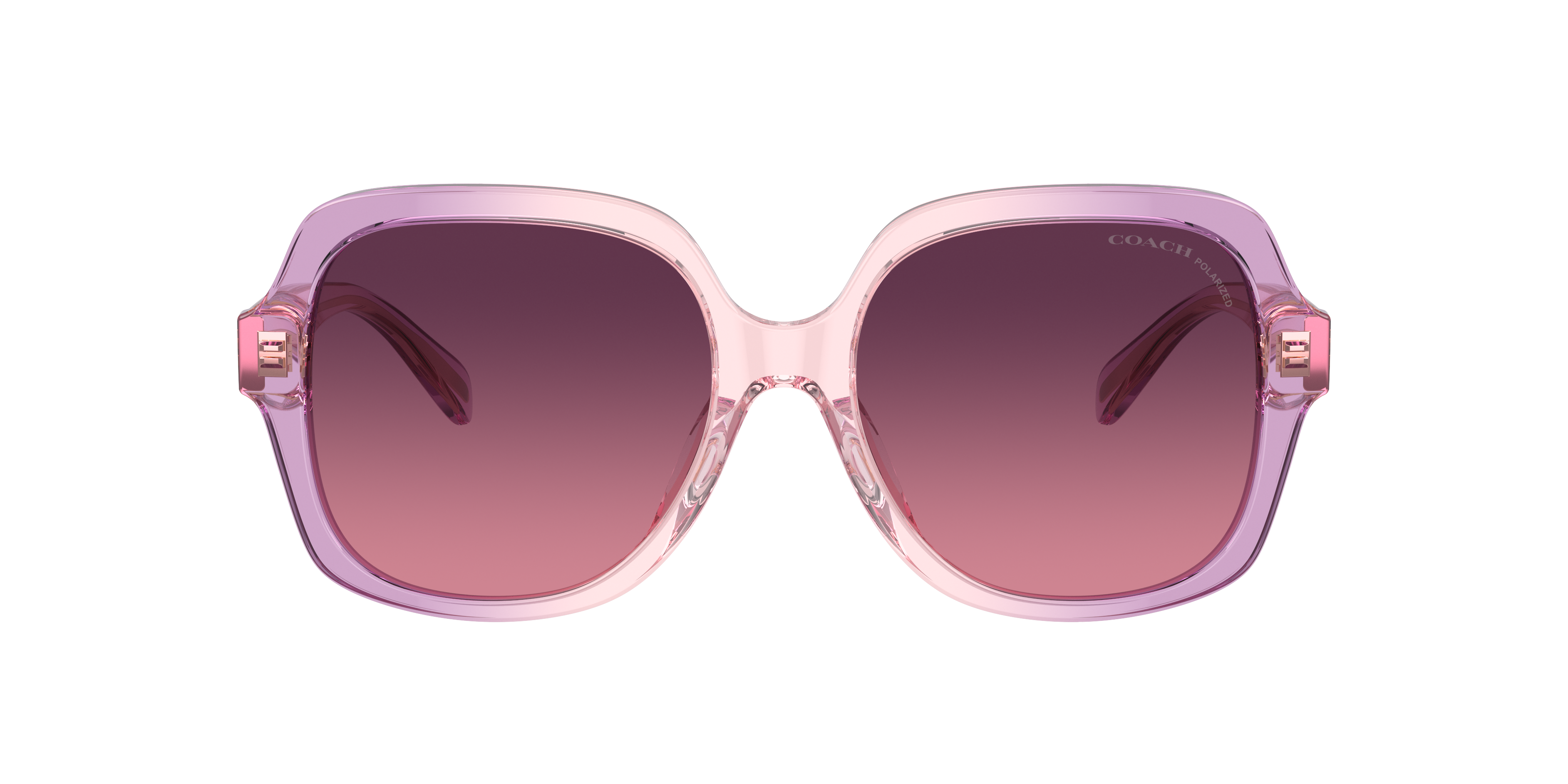 Coach Woman Sunglasses Hc8395u Cr614 In Burgundy Gradient Polar
