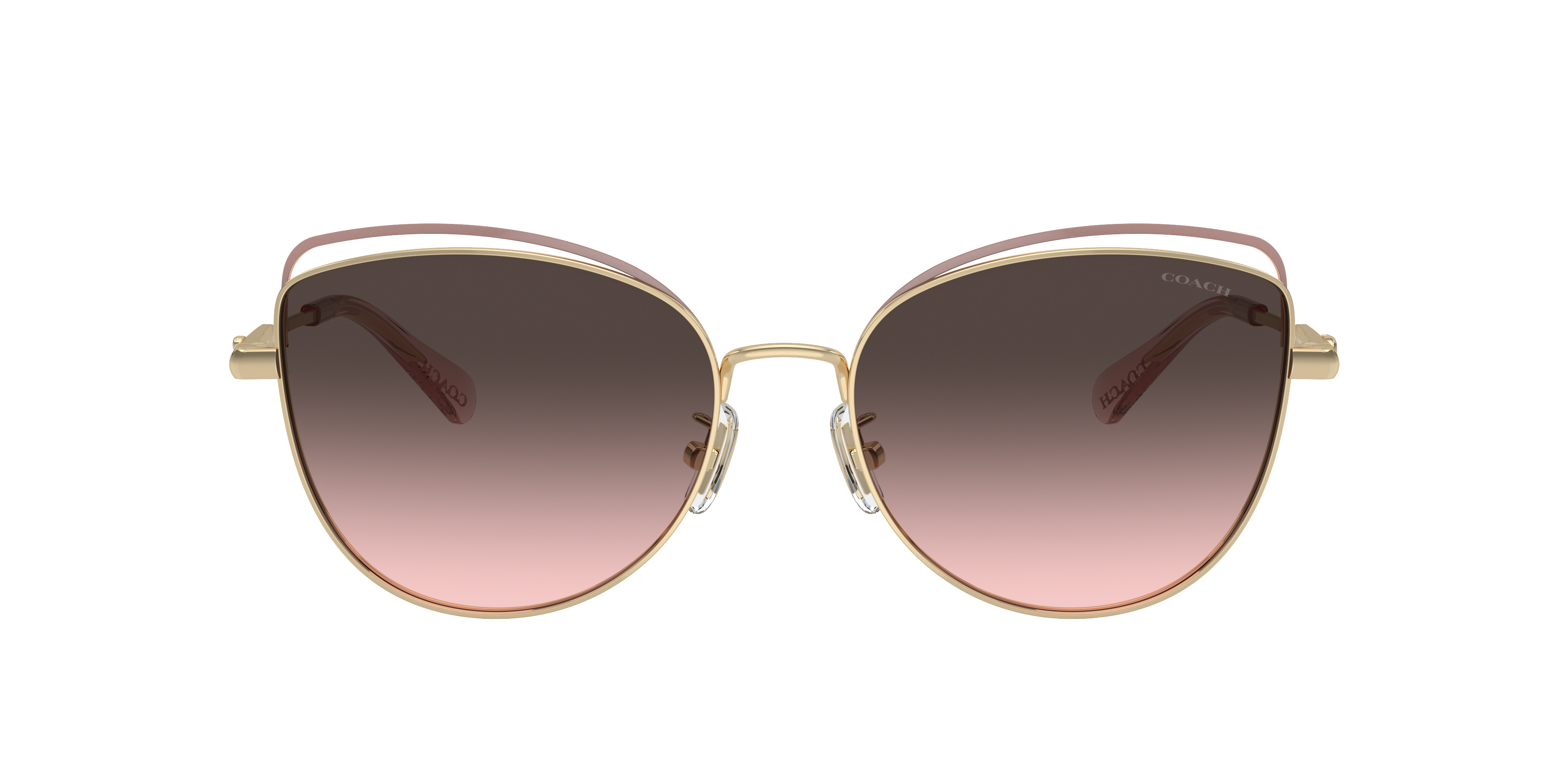 Coach Woman Sunglass Hc7162 Cr621 In Grey Pink Gradient