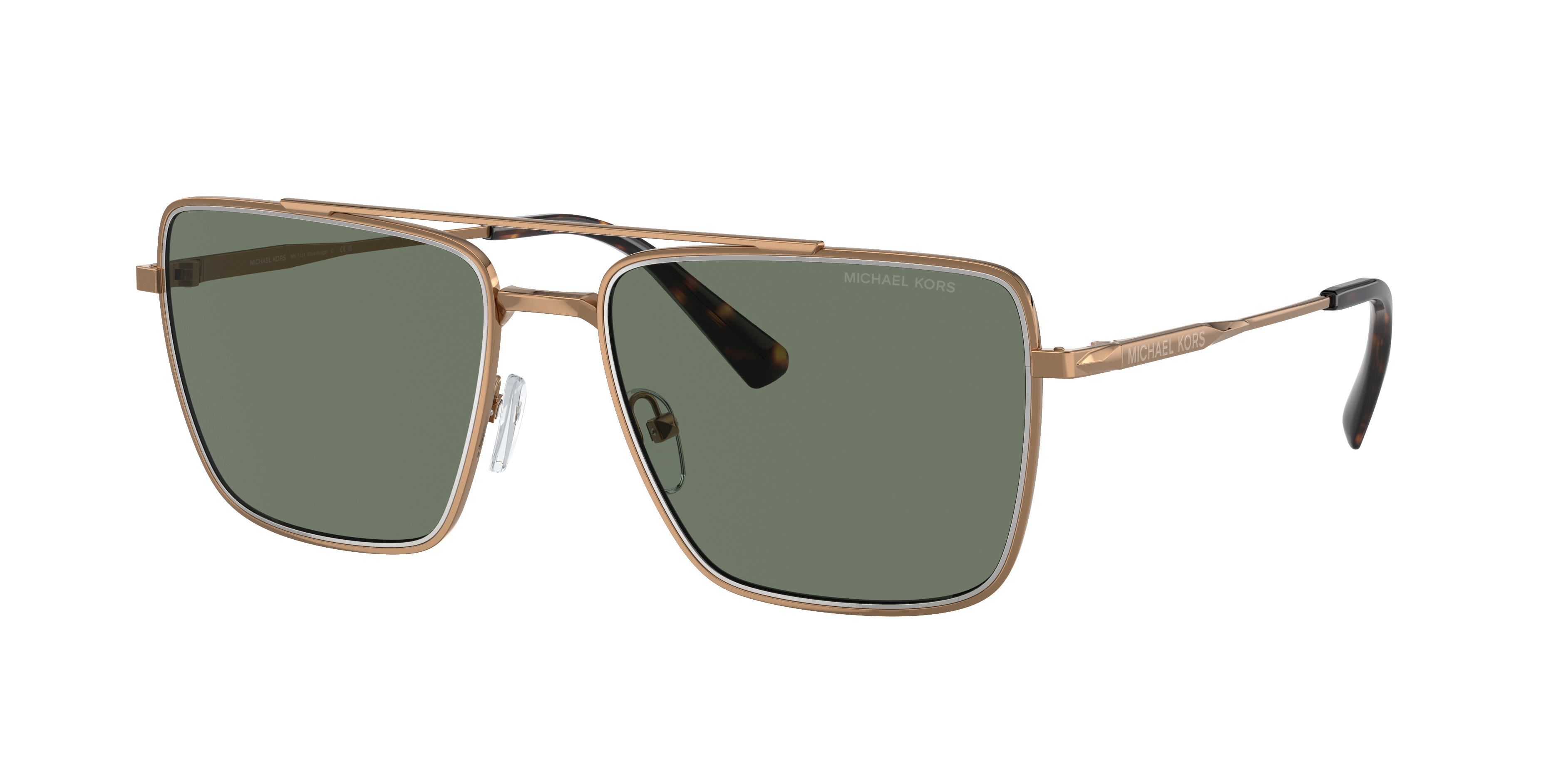 Shop Michael Kors Man Sunglass Mk1154 Blue Ridge In Green Solid