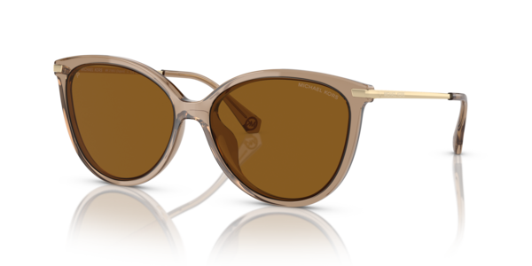 Óculos de sol Michael Kors Dupont MK2184U, formato oval, armação em acetato marrom, lente marrom