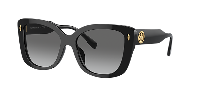 Tory Burch TY7198U 54 Dark Brown & Vintage Tortoise Sunglasses 