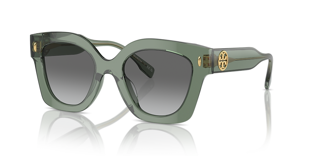 TORY BURCH TY7201U Transparent Sage - Woman Sunglasses, Light Grey Gradient  Dark Grey Lens