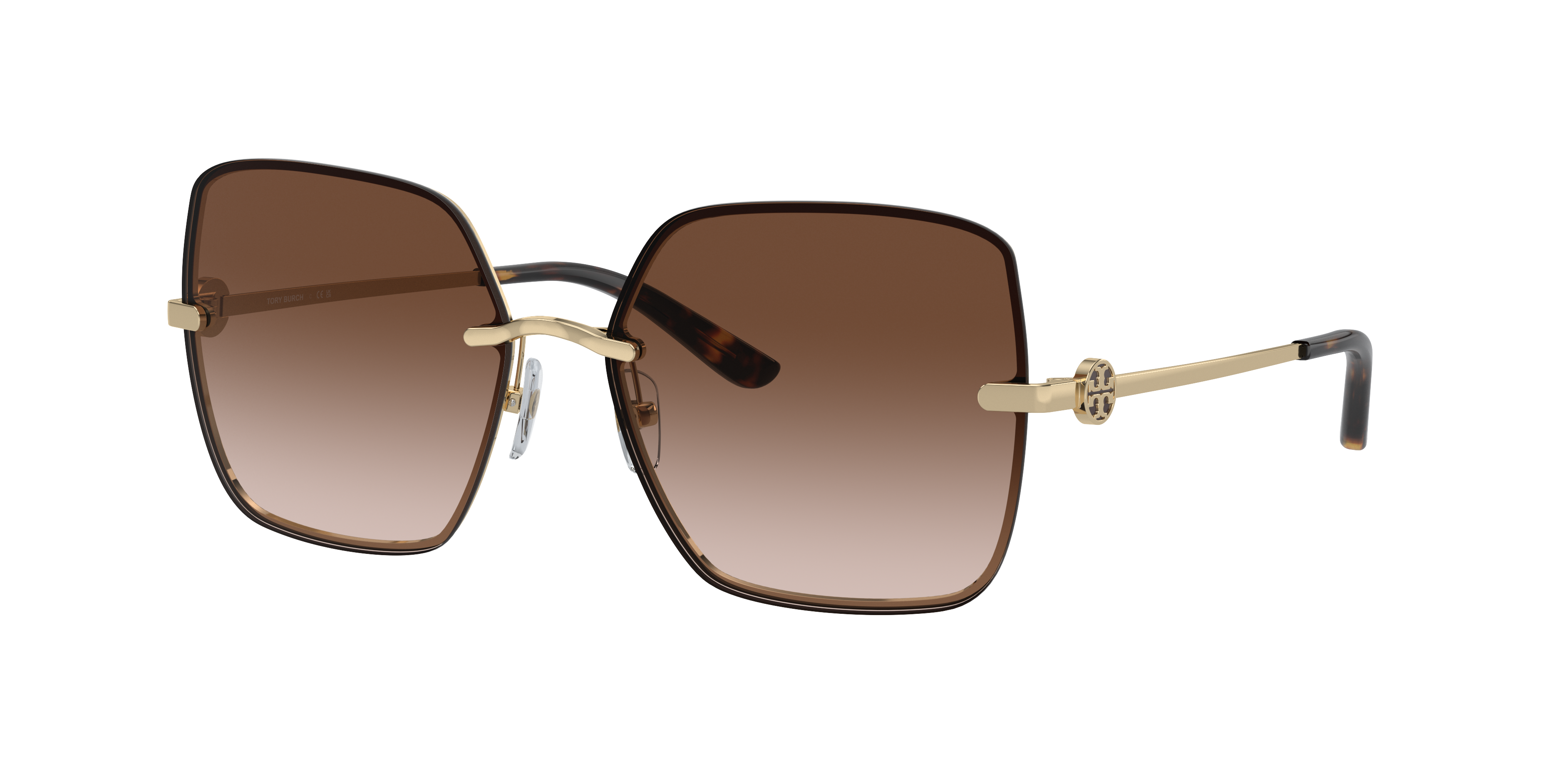 Tory Burch Woman Sunglass Ty6080 In Light Brown Gradient Dark Brow