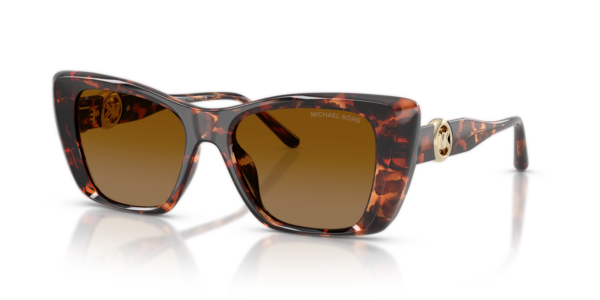 Óculos de sol Michael Kors Tokyo MK2270U, formato quadrado, armação em acetato tartaruga, lente marrom degradê