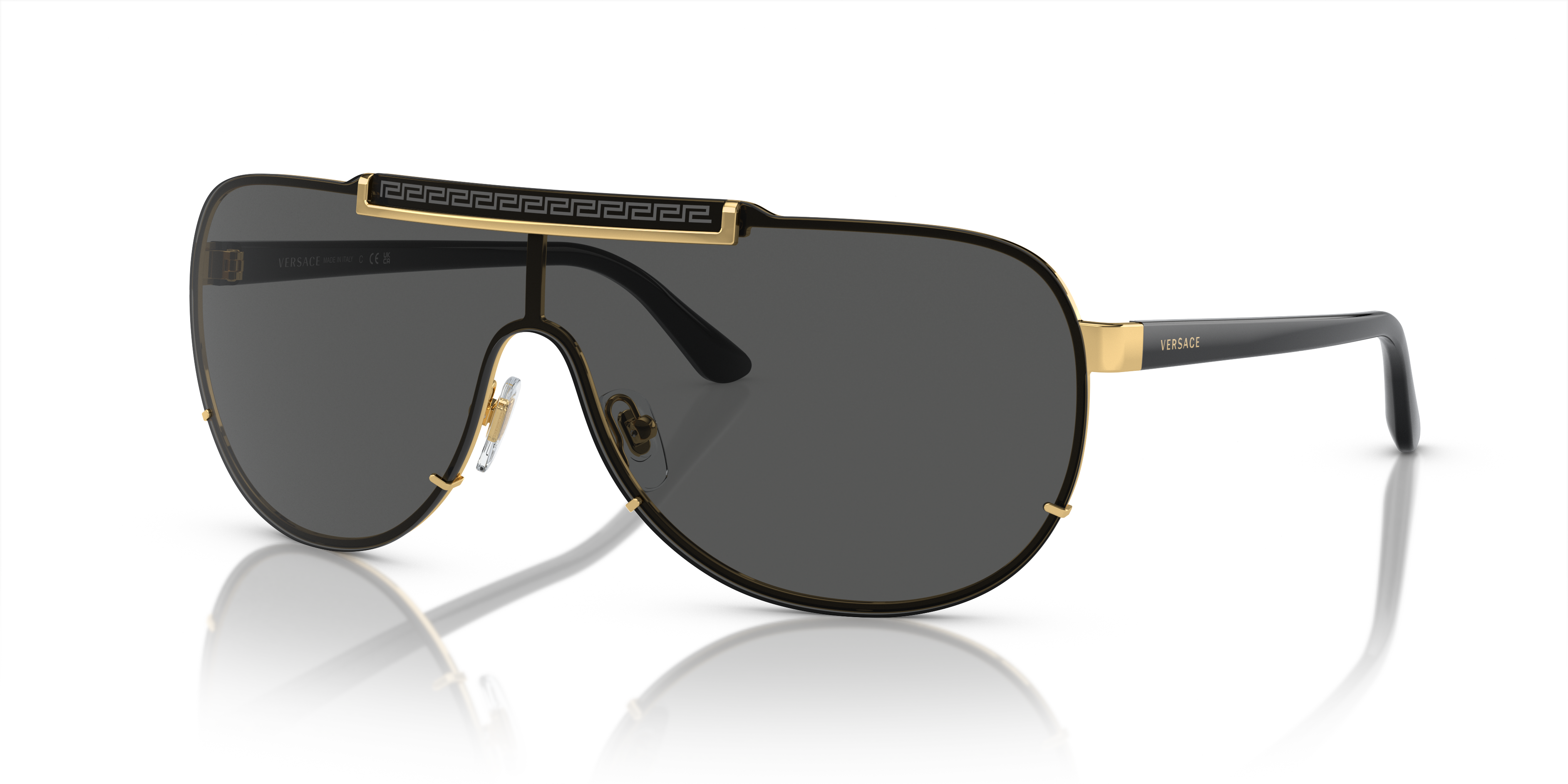 Versace VE2140 01 Dark Grey & Gold Sunglasses | Sunglass Hut USA