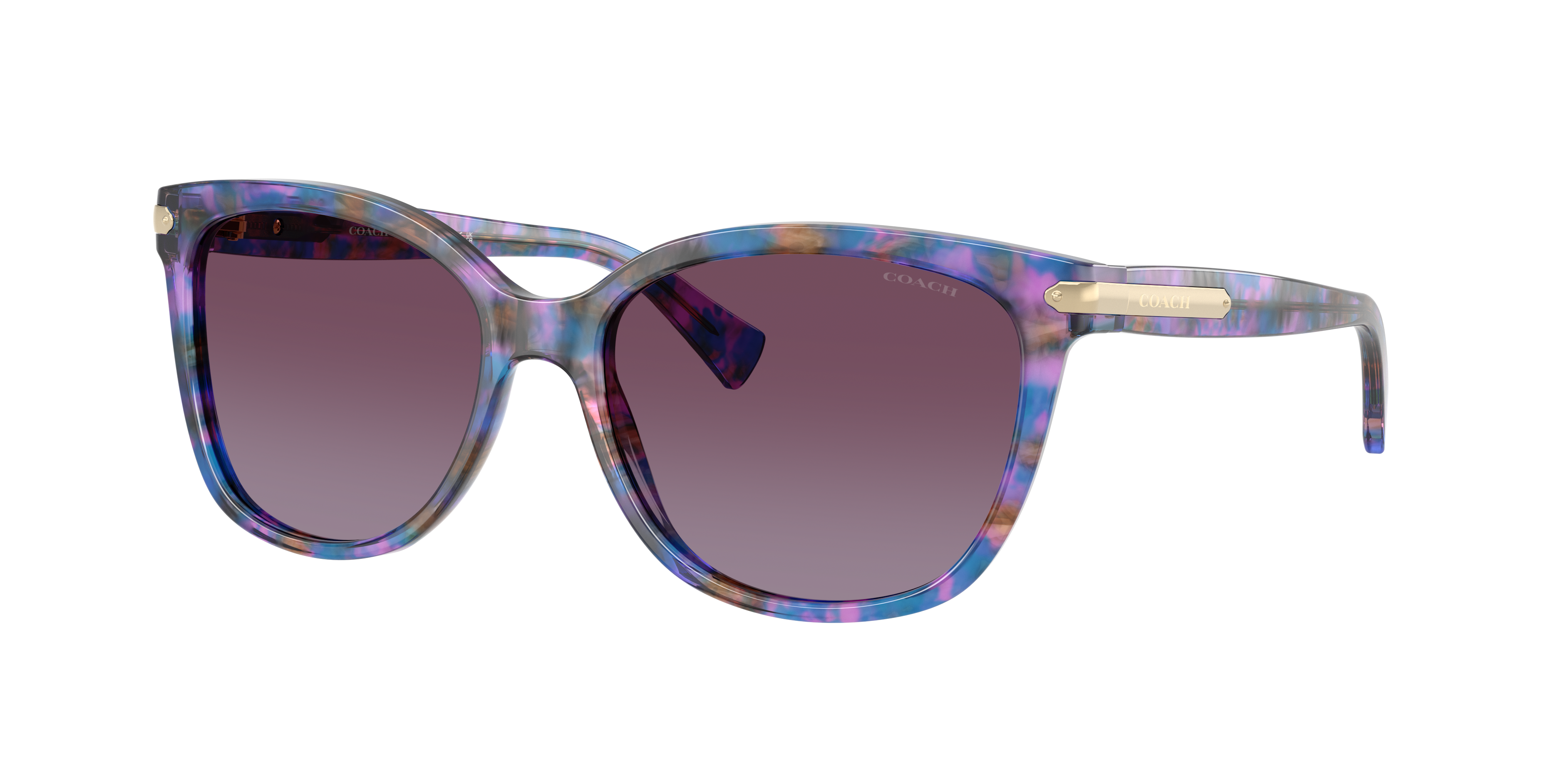 Coach Woman Sunglasses Hc8132 L109 In Purple Gradient