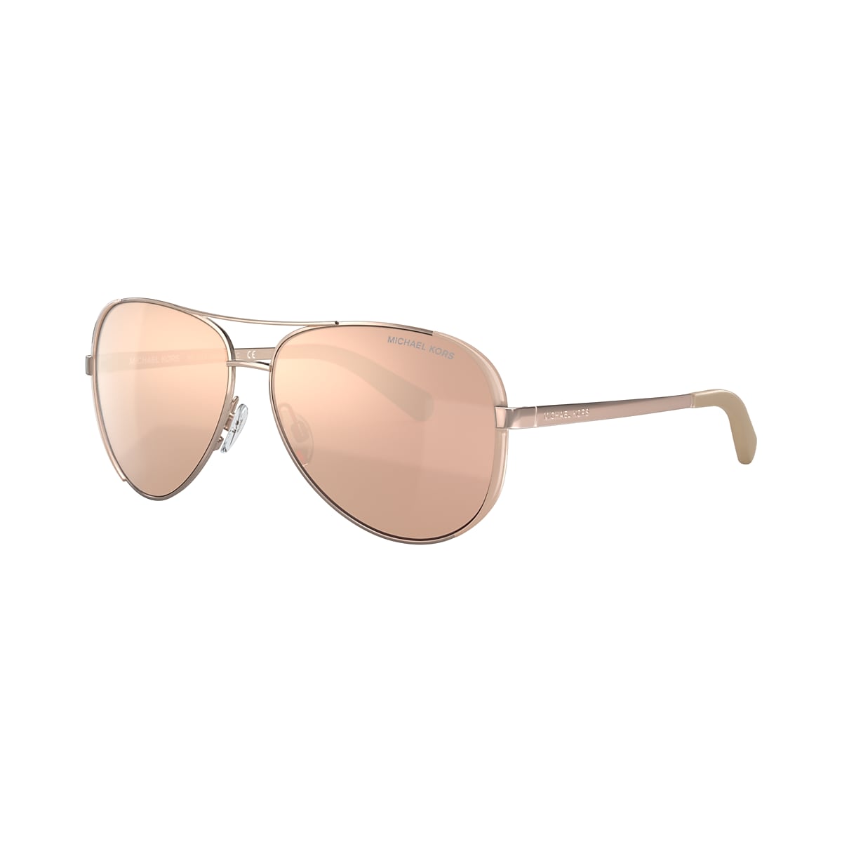Kors MK5004 CHELSEA 59 Rose Gold Flash & Rose Gold/Taupe Sunglasses Sunglass USA