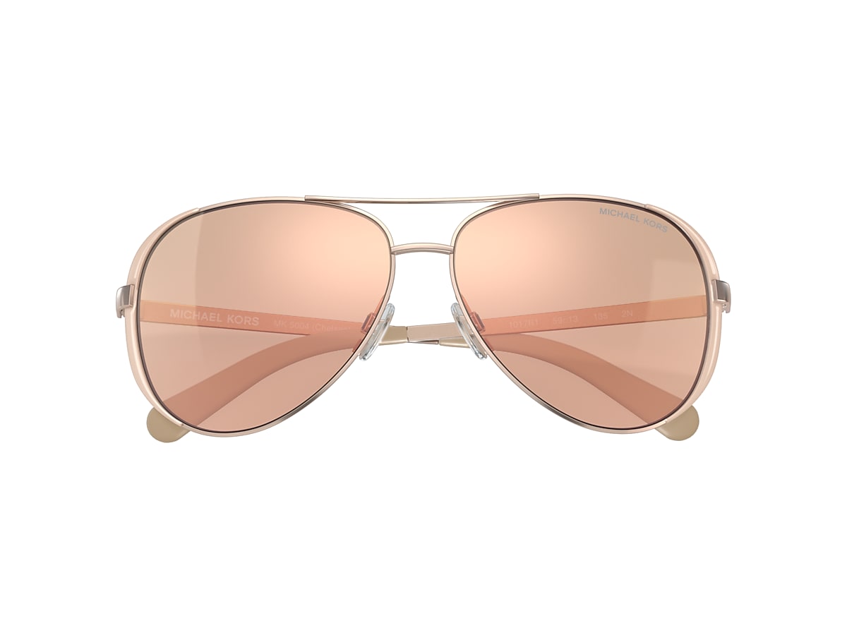 MICHAEL KORS MK5004 Rose Gold/Taupe - Female Sunglasses, Rose Gold Lens
