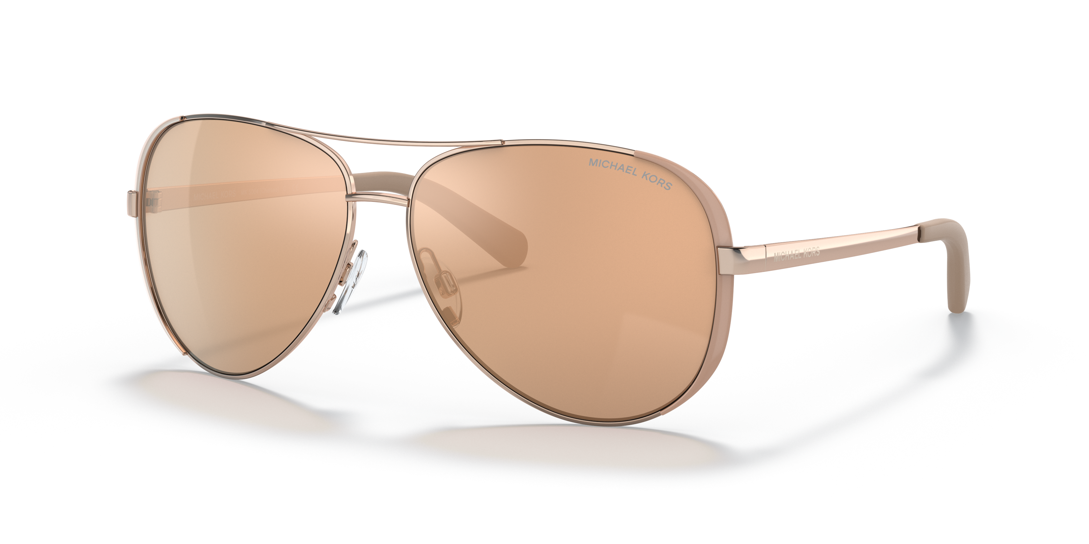 Michael Kors MK5007 104525 Rose Gold White Hvar Pilot Sunglasses Lens  Category 59mm at Amazon Womens Clothing store