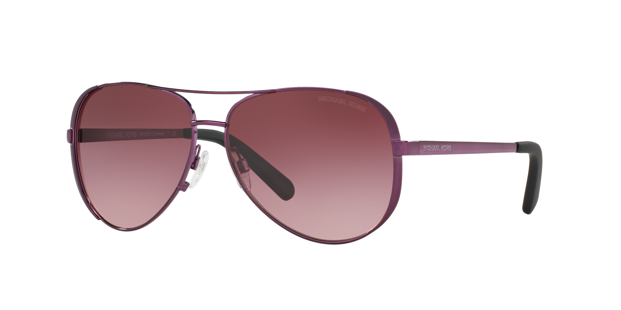 Michael Kors MK5004 Chelsea Aviator Sunglasses  Rose Gold Purple Mirror   ASA College Florida