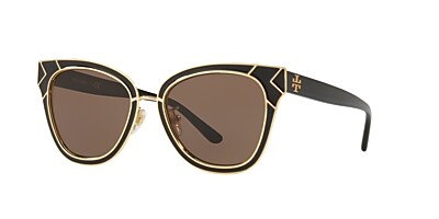 Tory Burch TY6061 53 Dark Brown Classic & Black Sunglasses | Sunglass ...