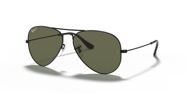 Óculos de sol Ray-Ban Aviator Gradient RB3025L, formato aviador, armação em metal, lente verde polarizada