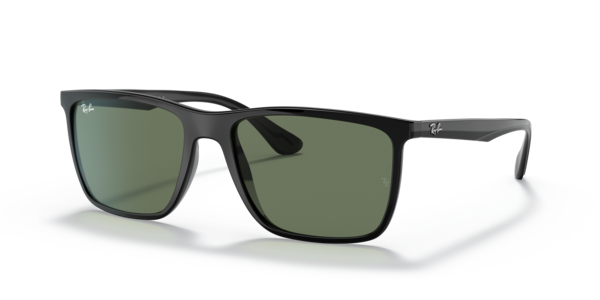 Óculos de sol Ray-Ban RB4288 RB4288L, formato redondo, armação em injetado preto, lente verde-escuro