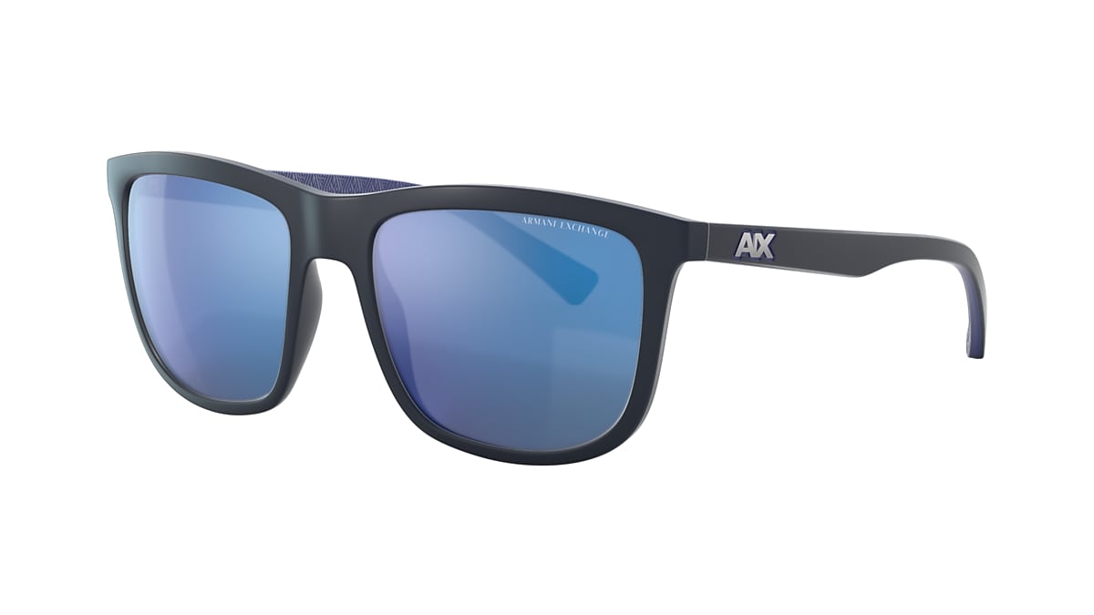 Armani Exchange AX4093S 56 Mirror Blue Matte Blue Sunglasses