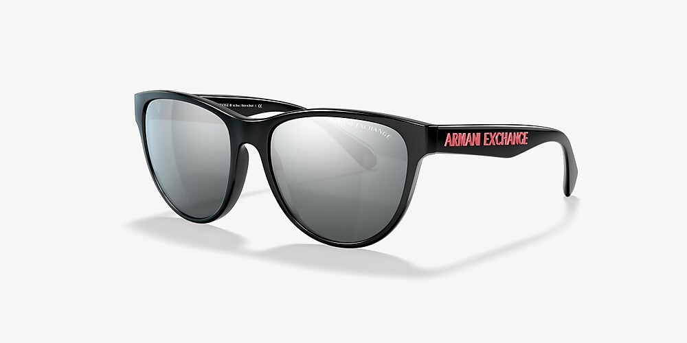 Armani Exchange AX4095S 56 Mirror Black & Shiny Black Sunglasses | Sunglass  Hut Australia