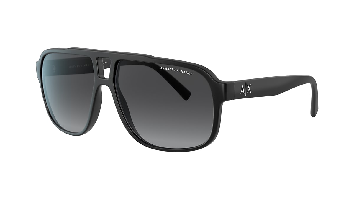 Armani Exchange AX4104S 61 Gradient Grey & Matte Black Sunglasses |  Sunglass Hut Australia