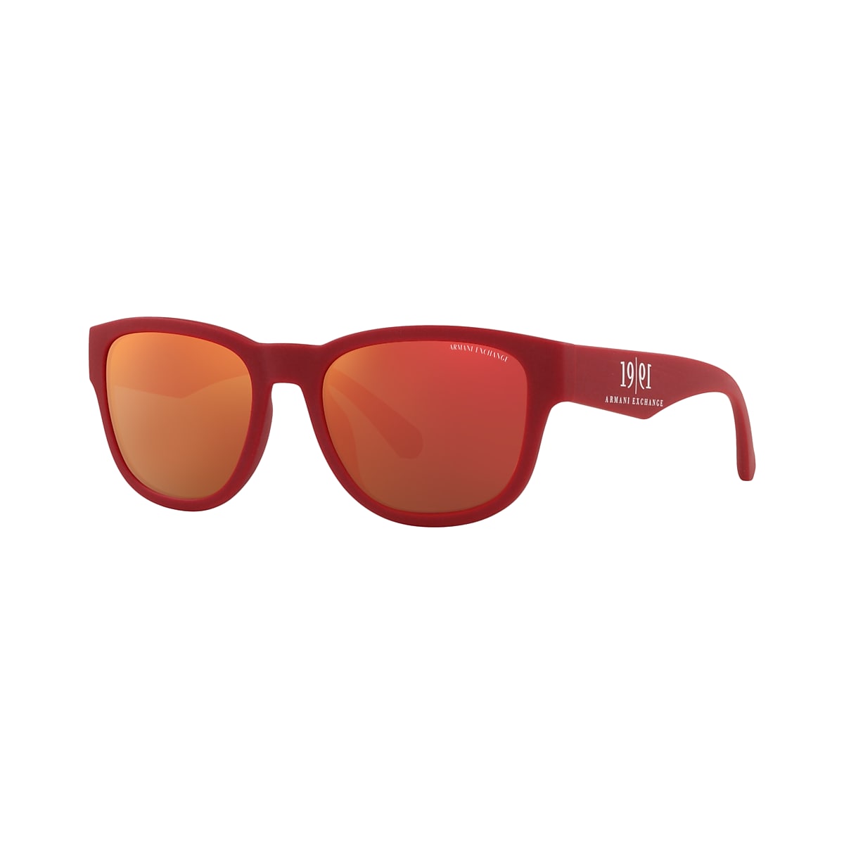 Armani Exchange AX4115SU 54 Dark Violet Mirror Red Matte Red