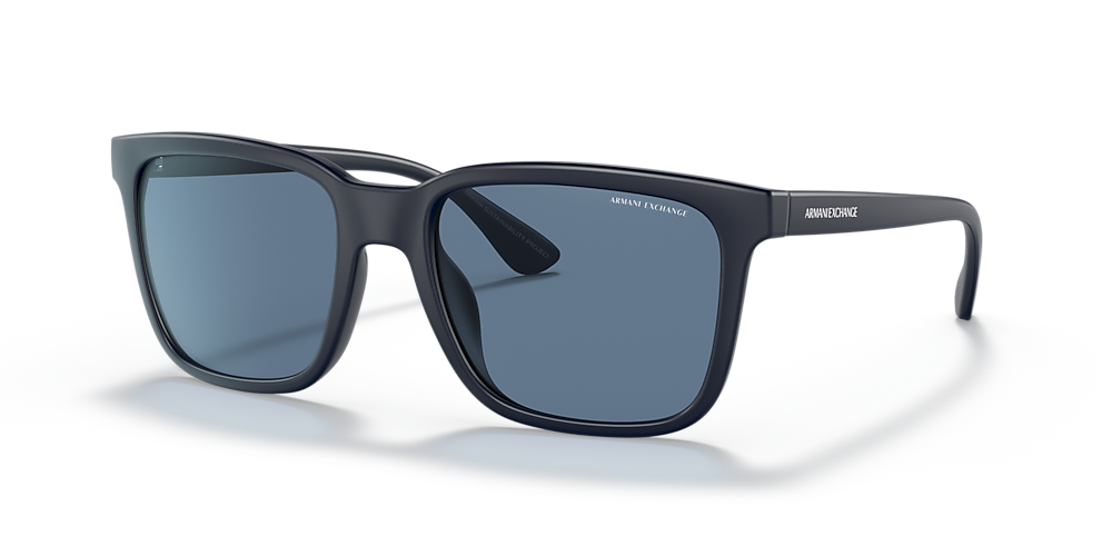 Noche histórico Predecesor Armani Exchange AX4112SU 55 Dark Blue & Matte Black Sunglasses | Sunglass  Hut USA