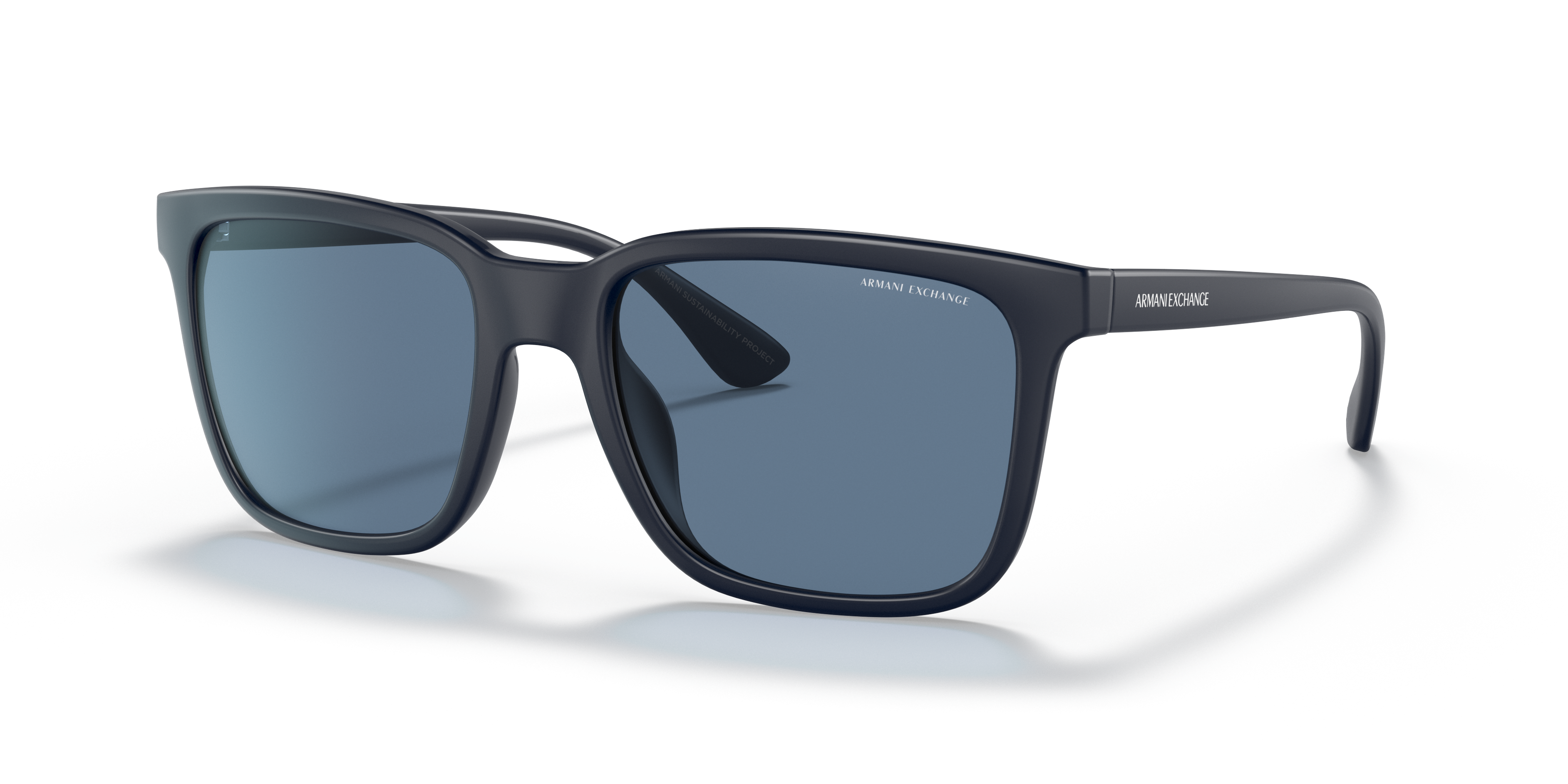 Armani Exchange AX4112SU 55 Dark Blue  Matte Black Sunglasses Sunglass  Hut USA