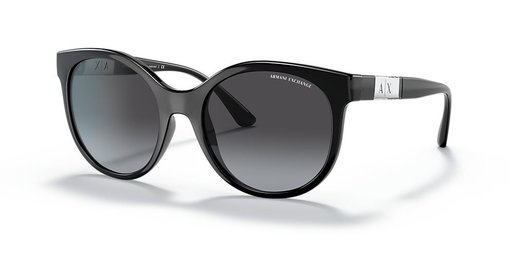 Armani Exchange AX4120S 54 Gradient Grey & Shiny Black Sunglasses |  Sunglass Hut Canada