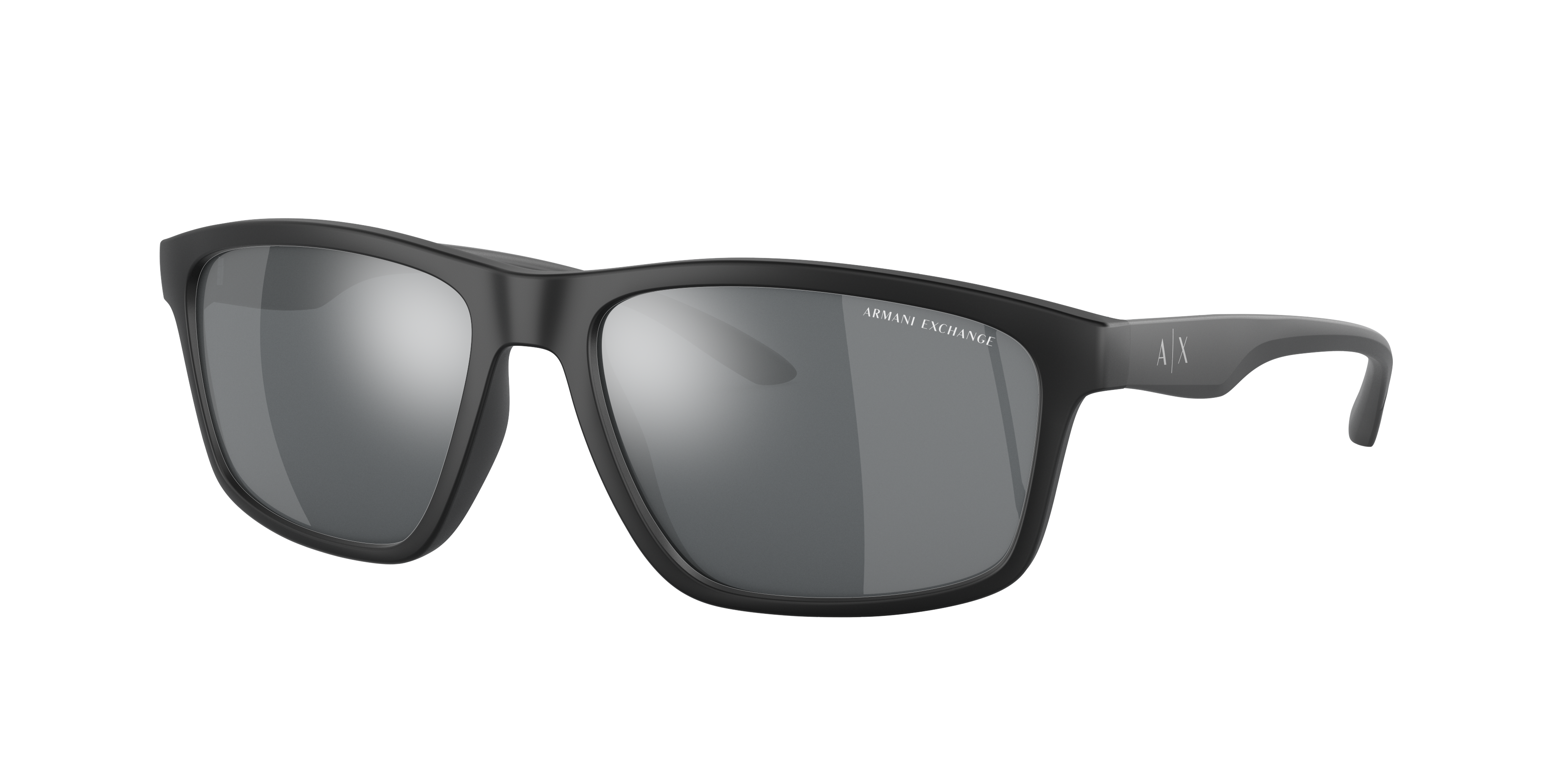 Armani Exchange Man Sunglasses Ax4122s In Light Grey Mirror Black