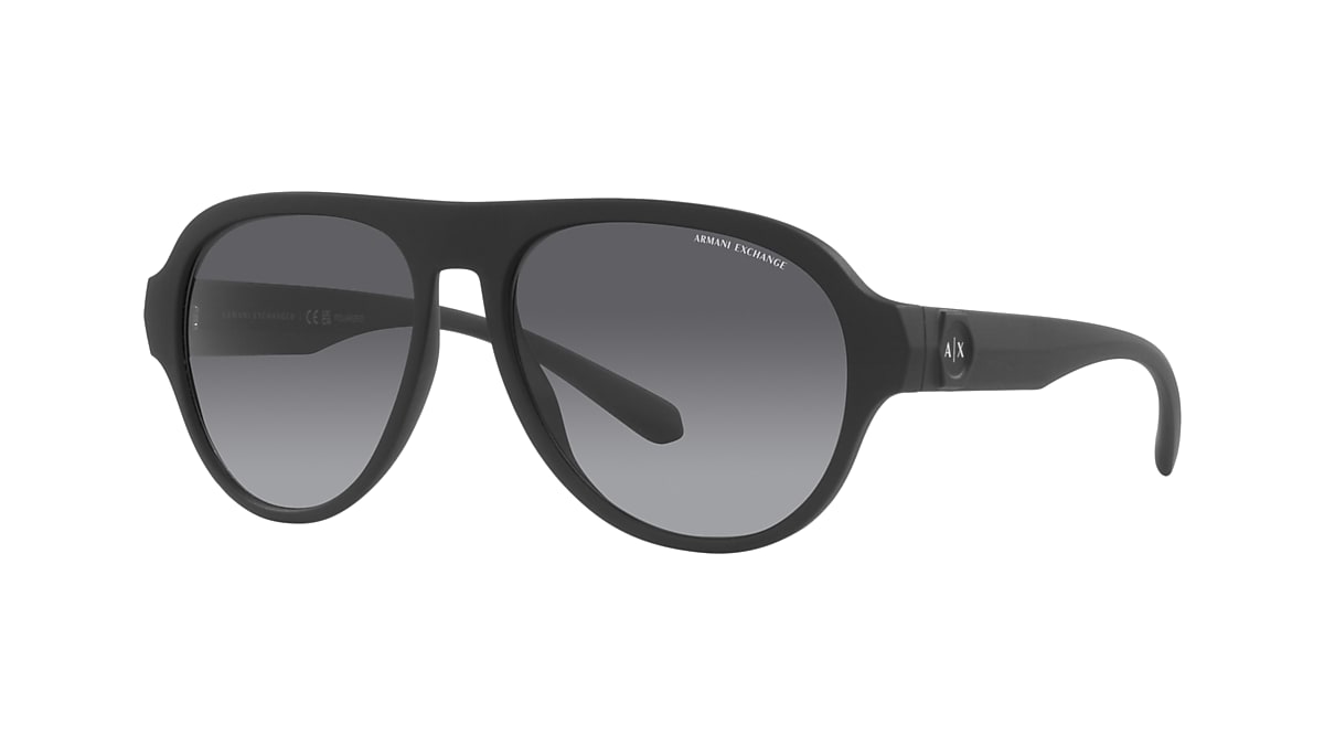 ARMANI EXCHANGE AX4126SU Matte Black - Man Sunglasses, Polarized Gradient  Grey Lens