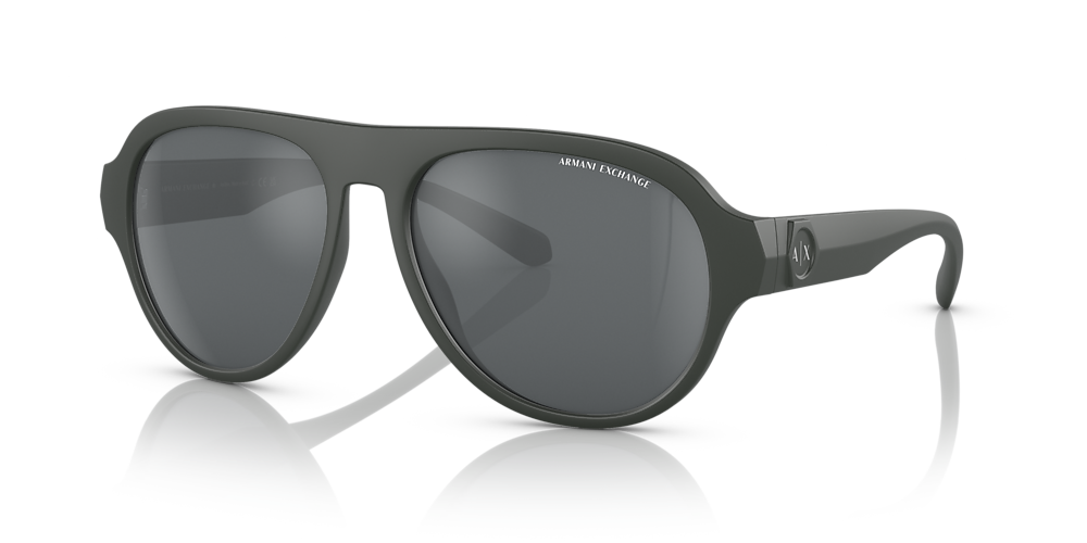 Armani Exchange AX4126SU 58 Light Grey Mirror Black Matte Dark