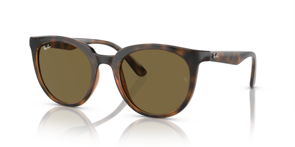 Óculos de sol Ray-Ban RB4383 RB4383L, formato quadrado, armação em acetato, lente verde g-15