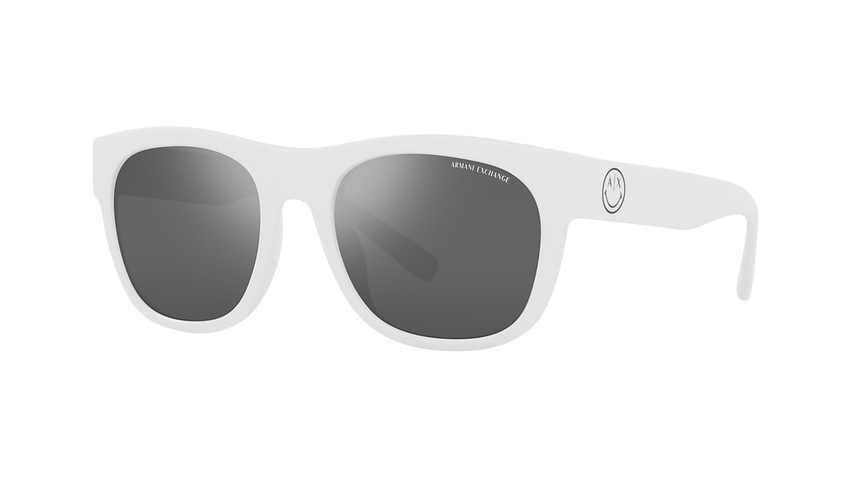 Armani Exchange AX4128SU 55 Grey Mirror Silver Matte White