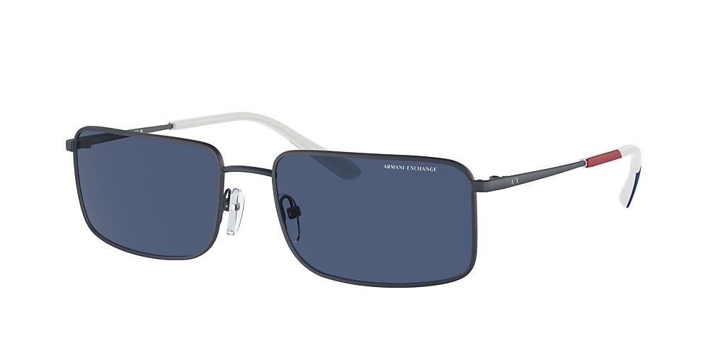 Armani Exchange AX2044S 58 Dark Blue & Matte Blue Sunglasses | Sunglass ...
