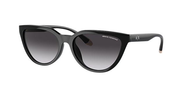 ARMANI EXCHANGE AX4130SU Shiny Black - Women Sunglasses, Gradient Grey Lens