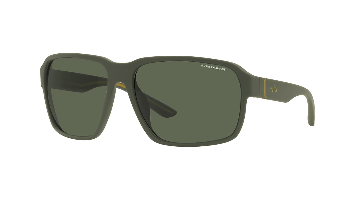 Armani Exchange AX4131SU 64 Dark Green Matte Olive Sunglasses